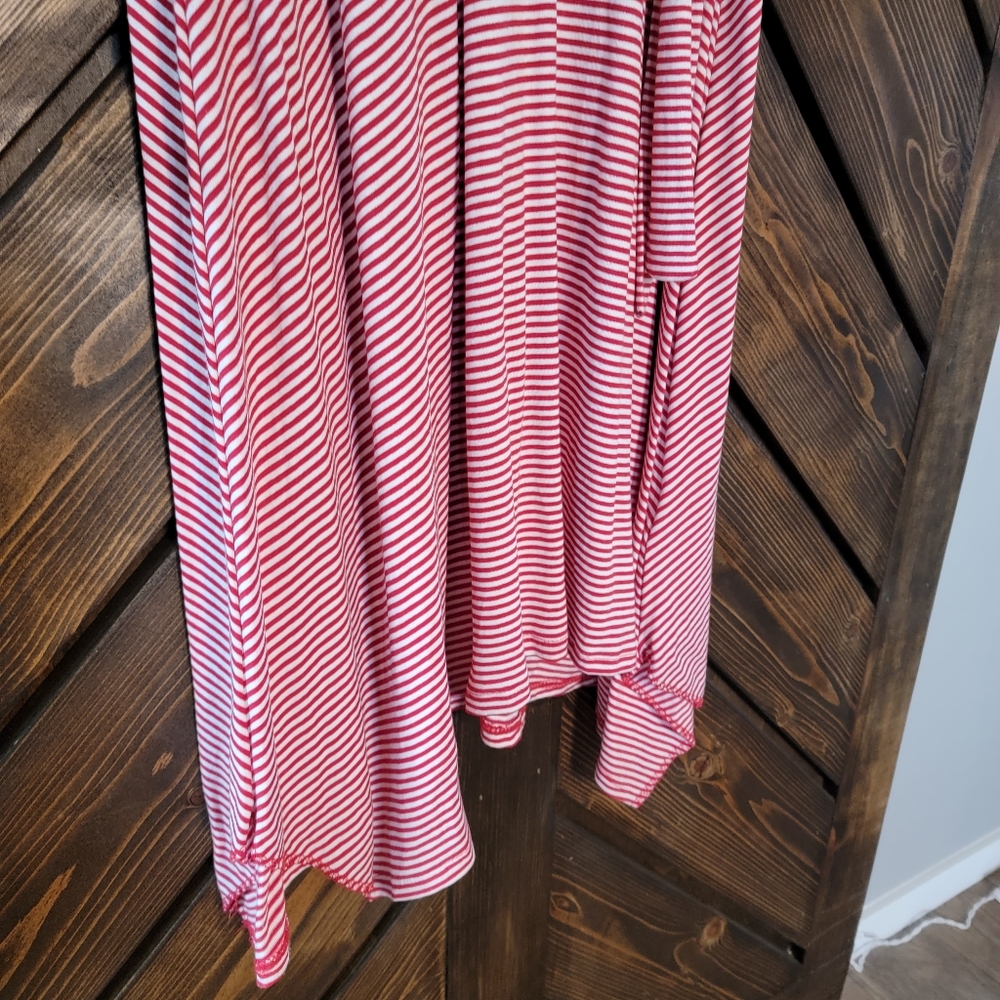 Red Striped Wrap Dress Studio B View 6